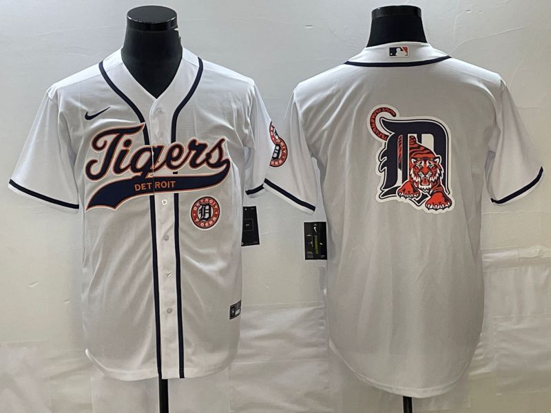 Men Detroit Tigers Blank White Joint Name 2025 Nike MLB Jersey style 2